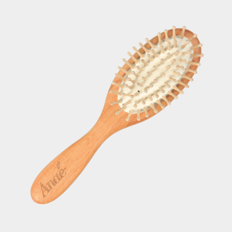 Small wooden hairbrush